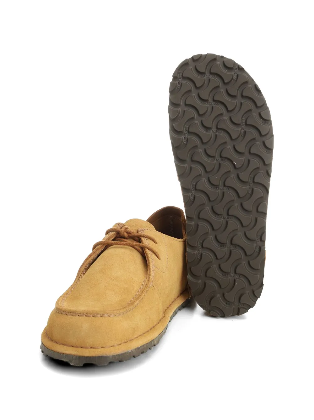 Birkenstock Suède veterschoenen Beige