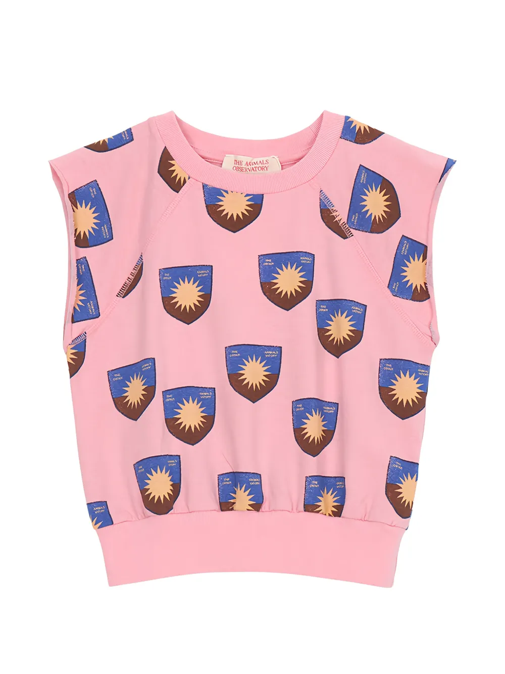 The Animals Observatory graphic-print round-neck top - Rosa