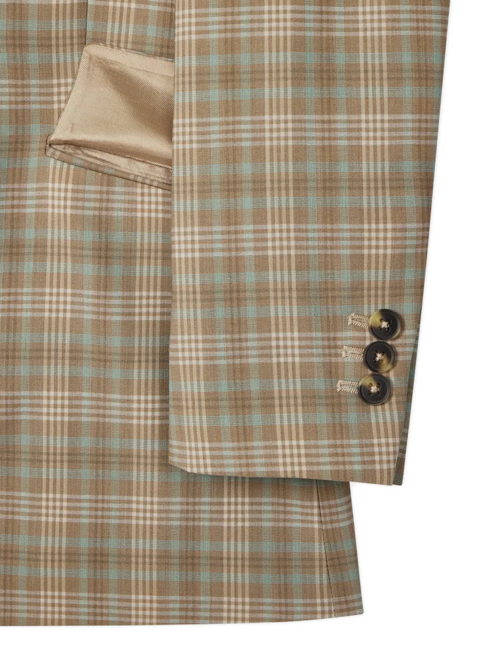  Ps Paul Smith Checked Double-breasted Blazer - Brown 