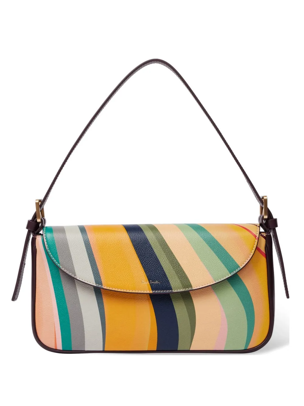 Paul Smith Swirl leather shoulder bag - Marrone