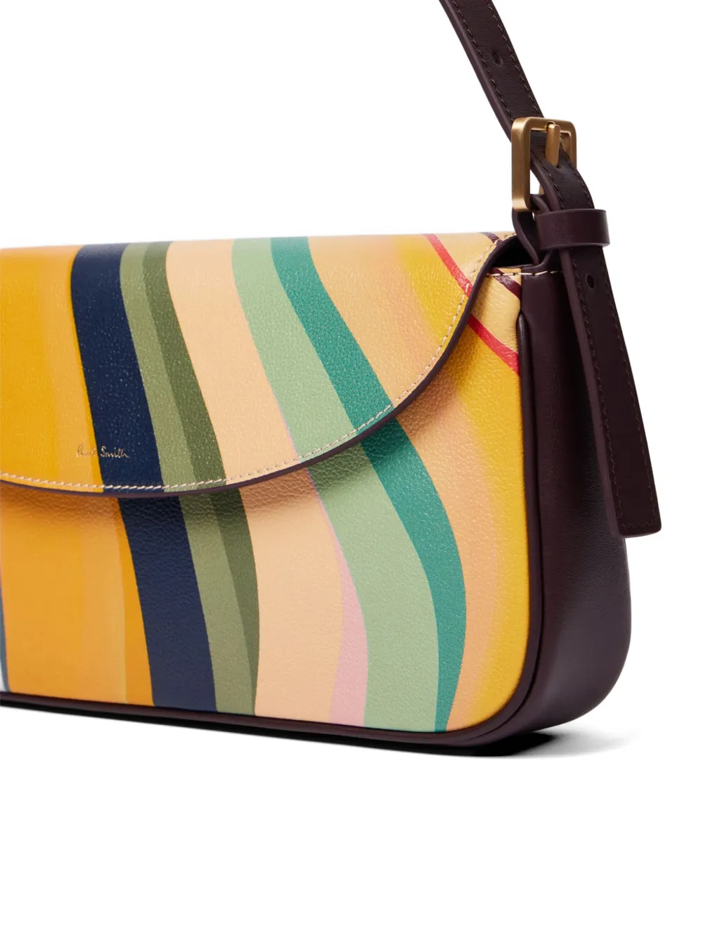  Paul Smith Swirl Leather Shoulder Bag - Brown 