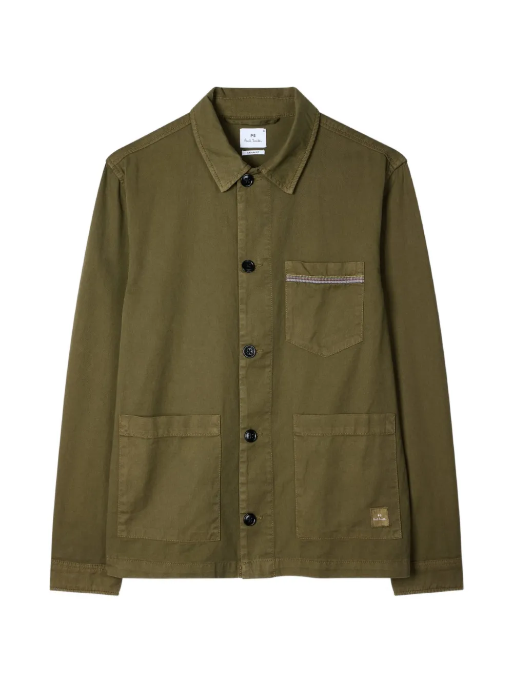 PS Paul Smith stitch-stripe shirt jacket - Verde