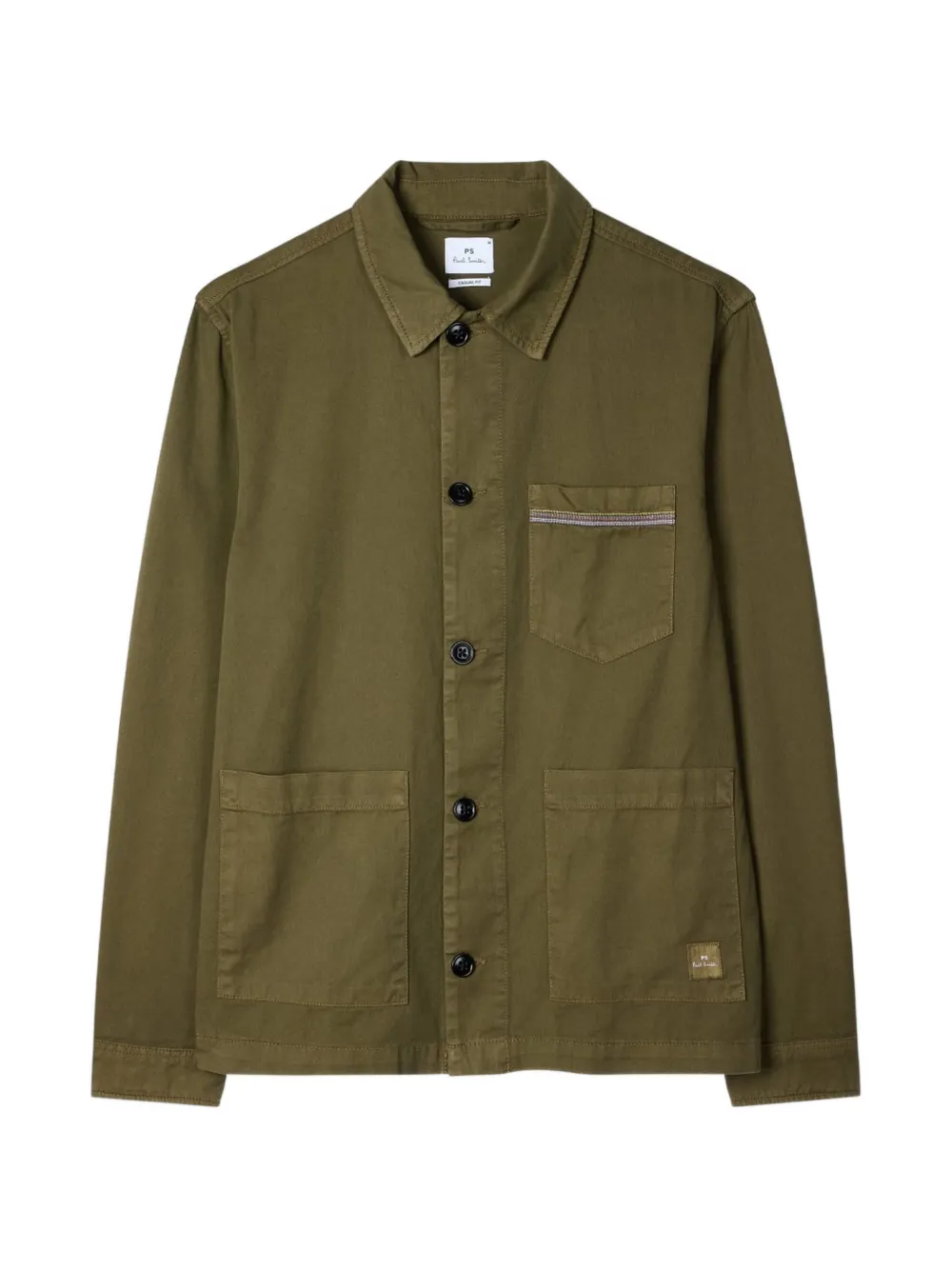 PS Paul Smith Shirtjack met gestikte streep Groen