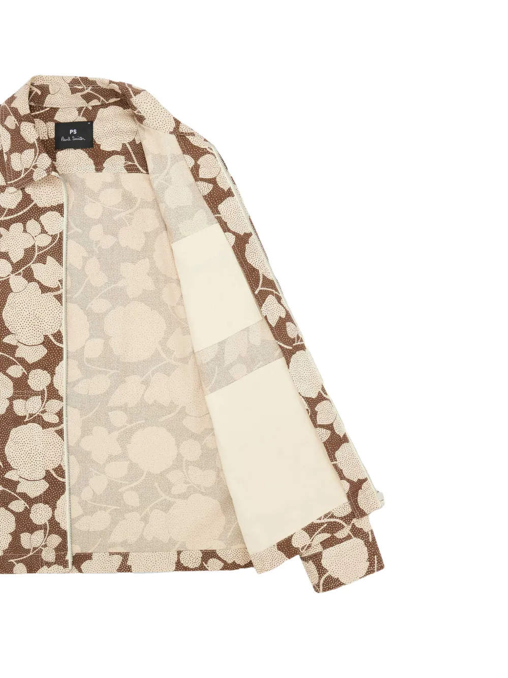 Perforated Floral Zip Jacket