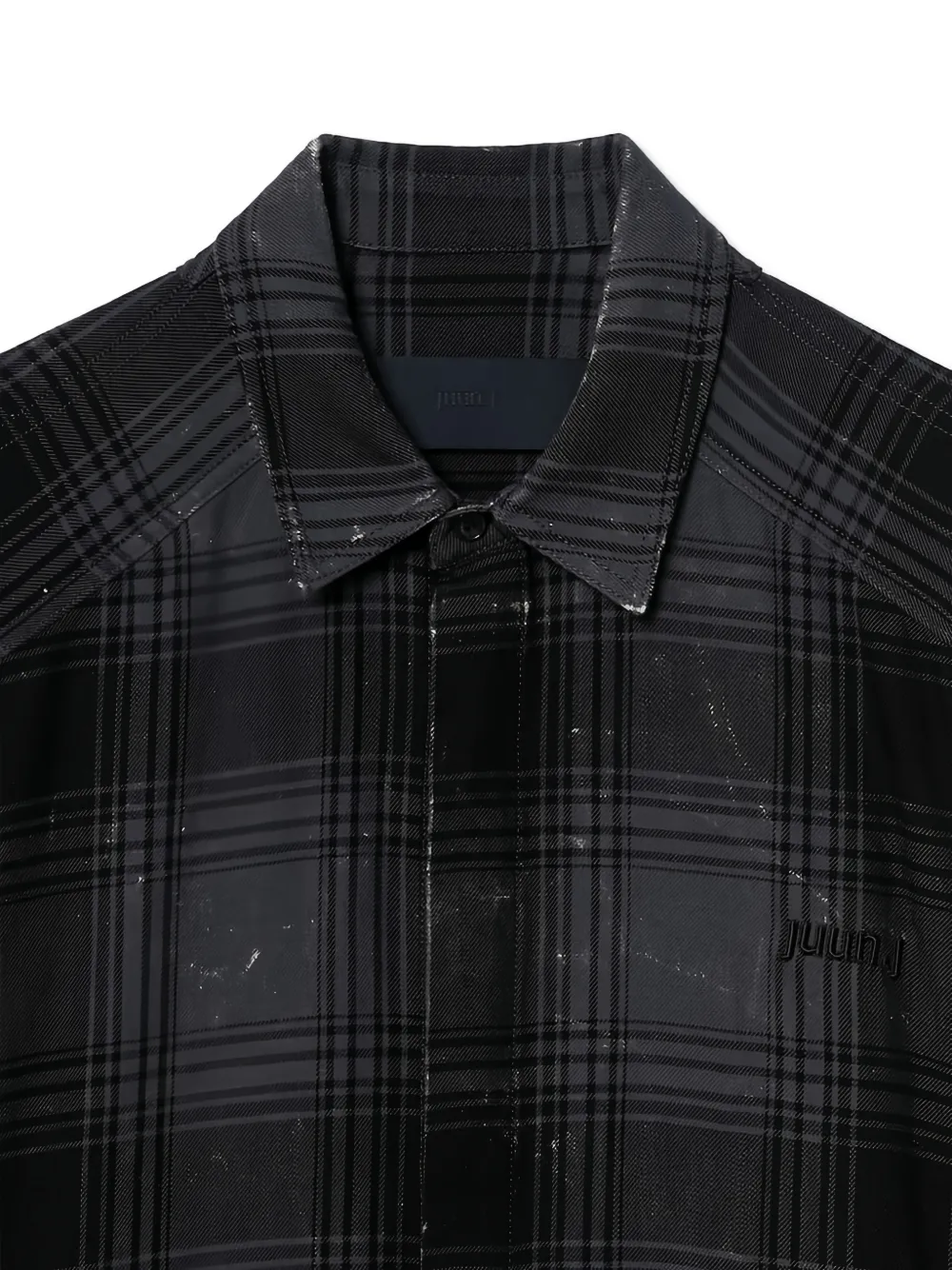  Juun.j Checked Shirt - Black 