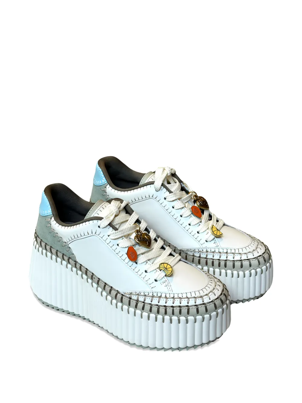 Chloé Nama wedge-heel sneakers Wit