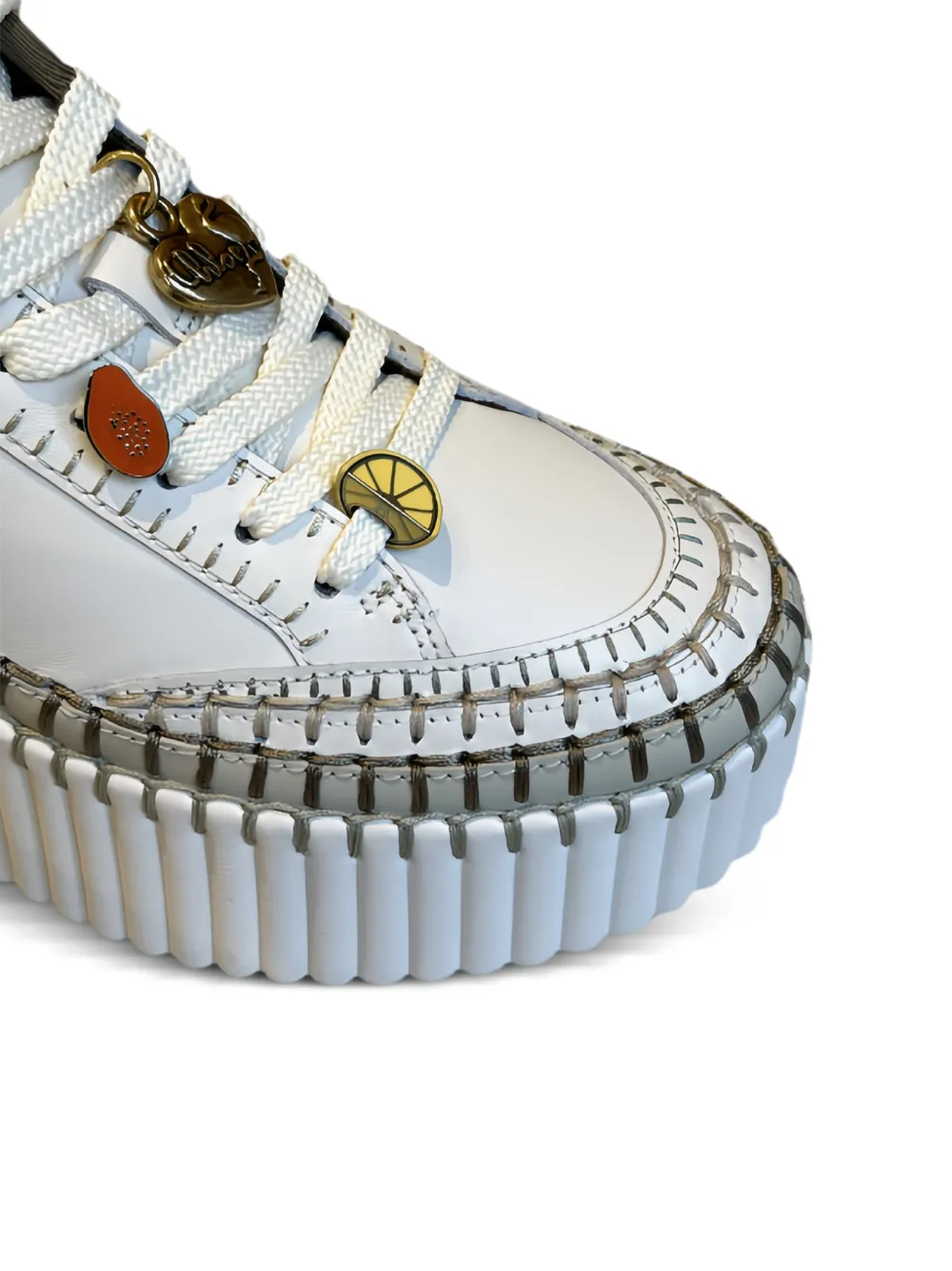 Chloé Nama wedge-heel sneakers Wit