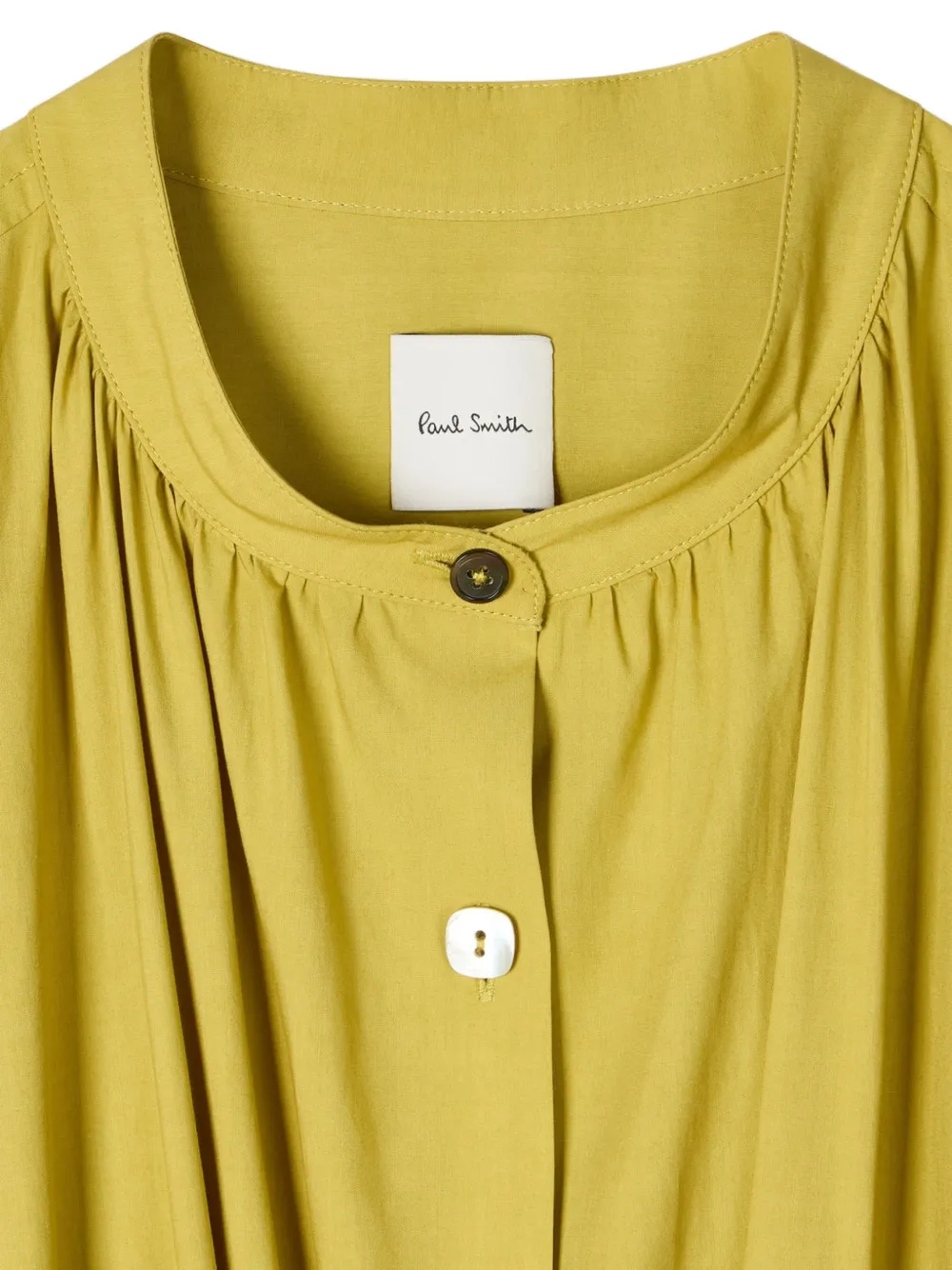 Paul Smith lyocell-cotton shirt dress Geel
