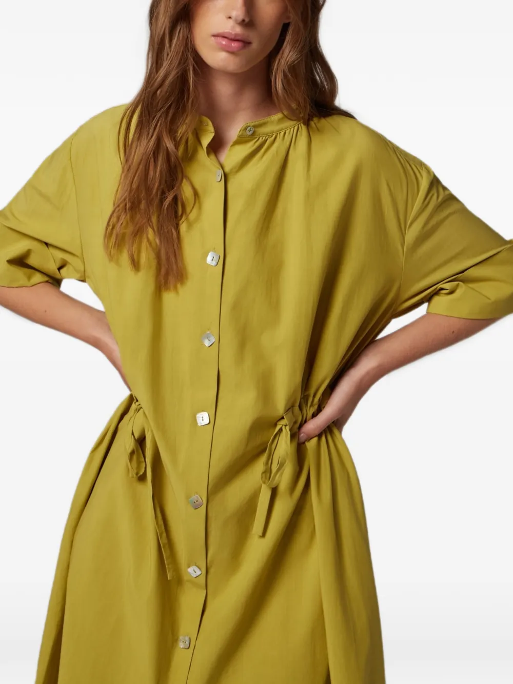 Paul Smith lyocell-cotton shirt dress Geel