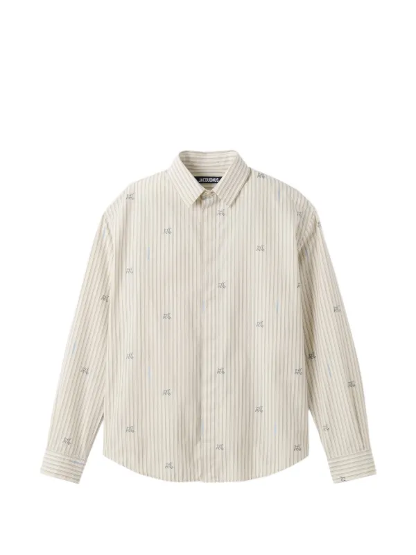 Jacquemus Simon Long-sleeve Shirt in Neutrals