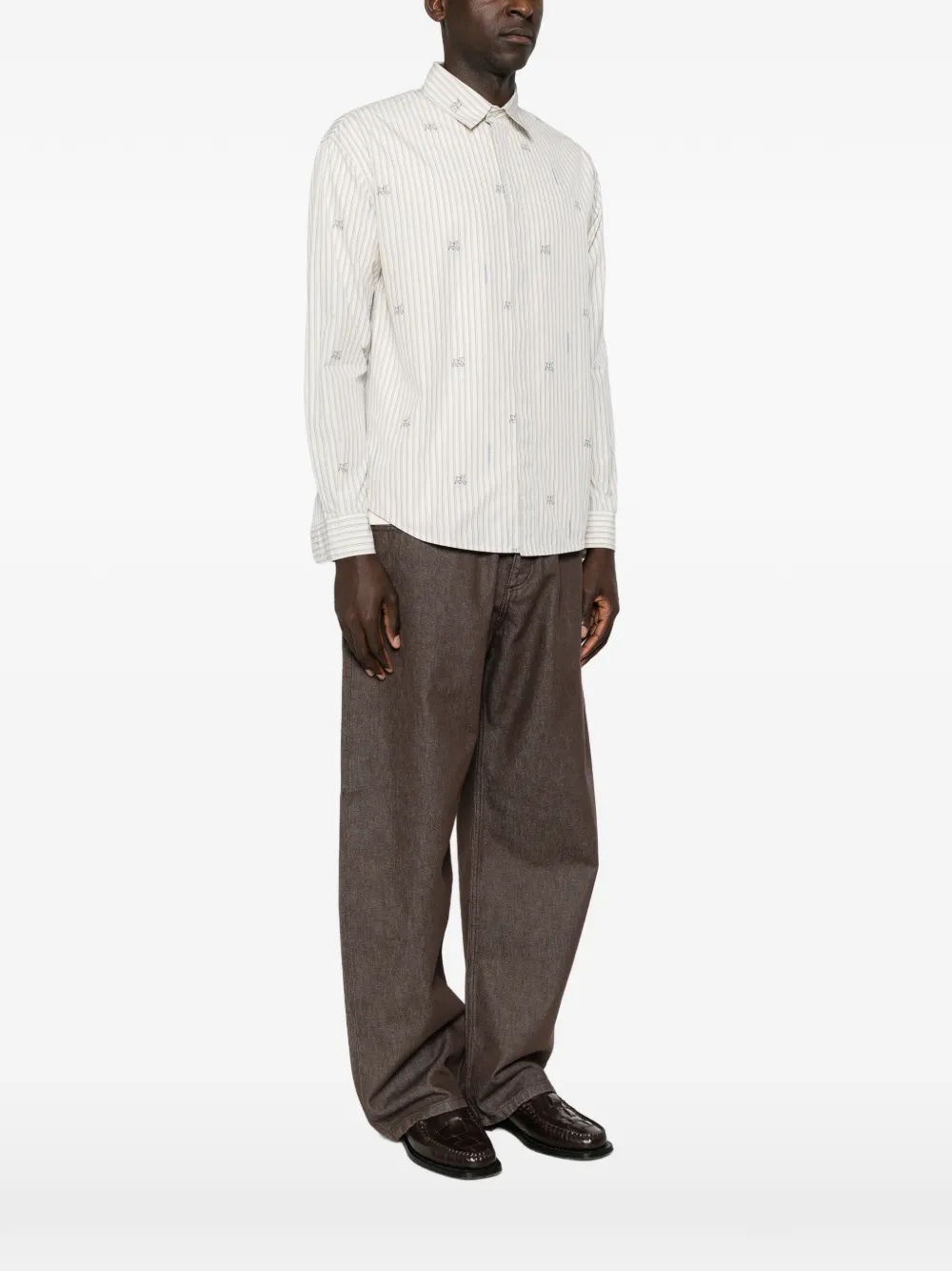 Jacquemus The Simon overhemd met lange mouwen Beige