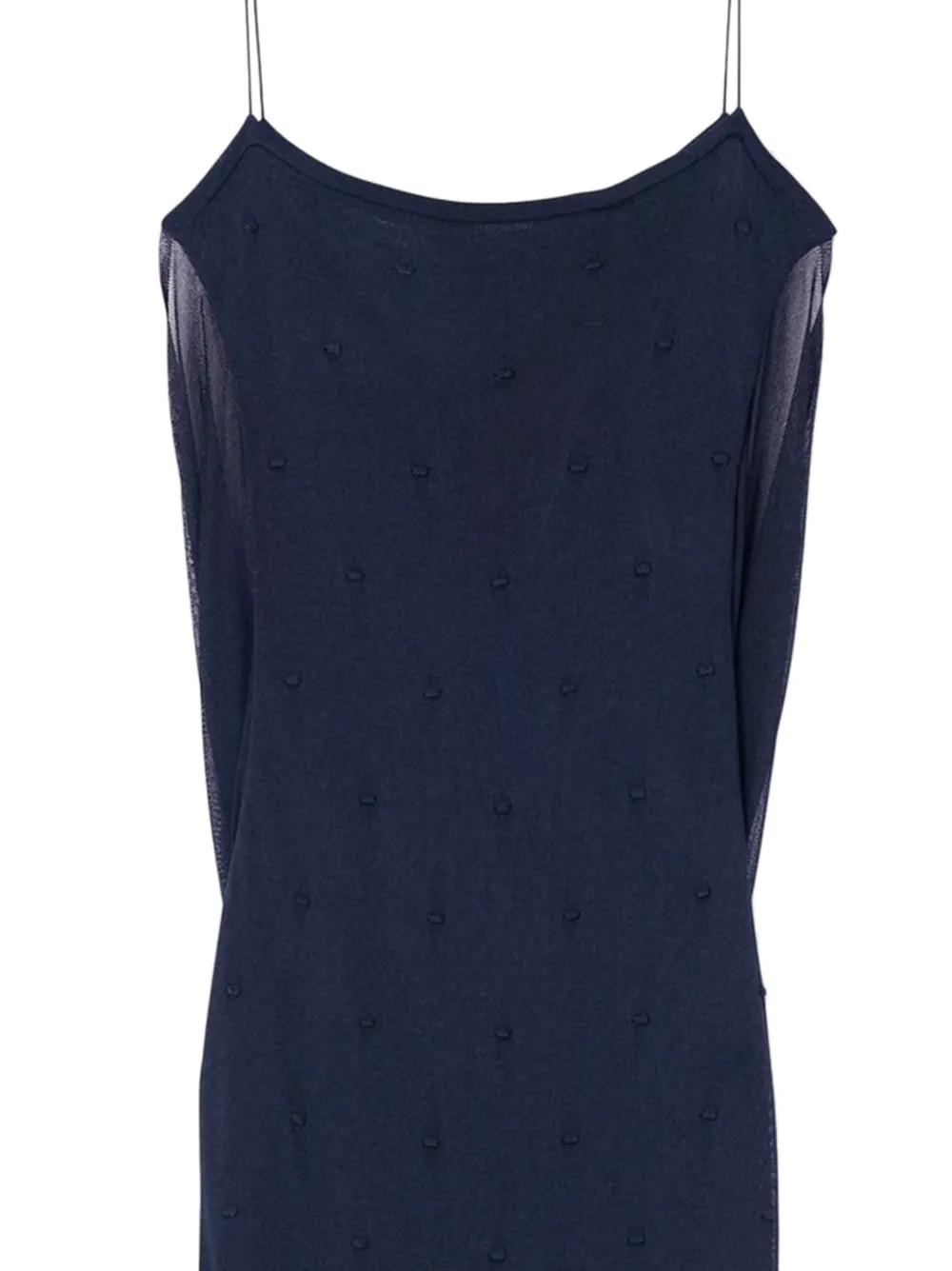 Jacquemus The Plumetis maxi-jurk met spaghettibandjes Blauw