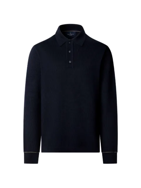 Hackett textured button polo shirt