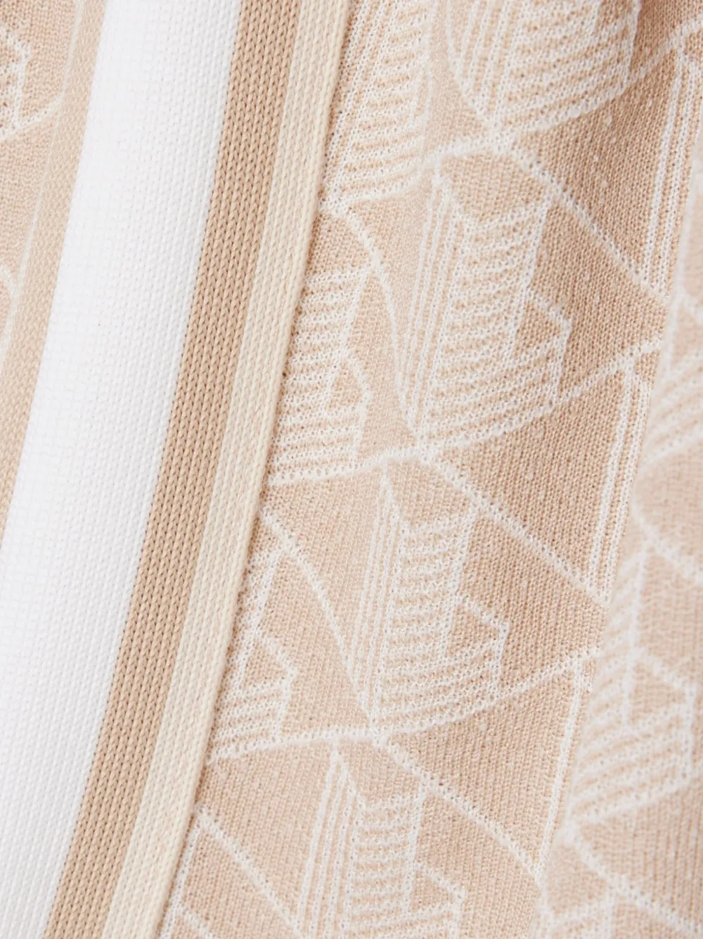  Lacoste Monogram-patterned Polo Shirt - Neutrals 