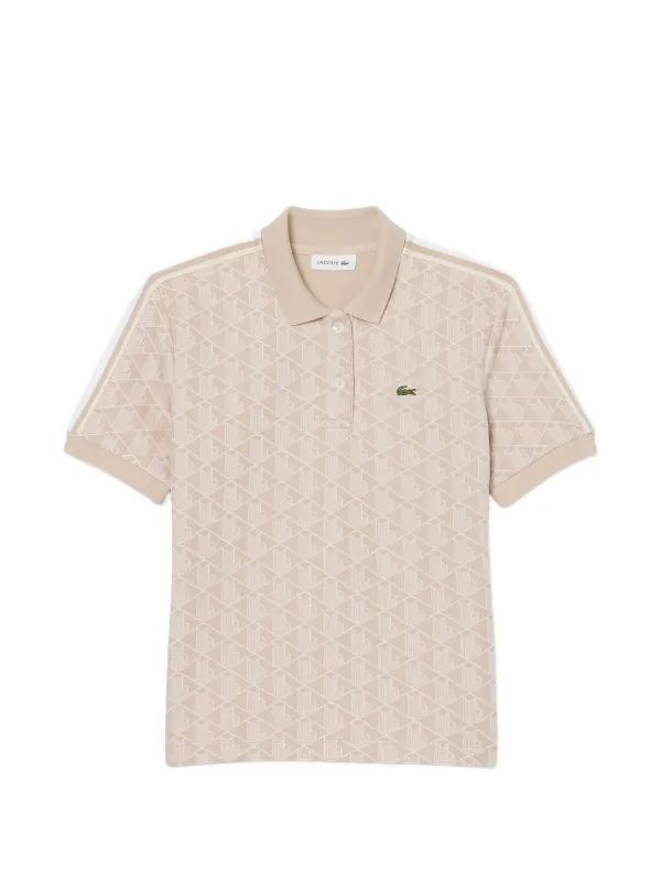 Lacoste モノグラム ポロシャツ | ニュートラル | FARFETCH JP