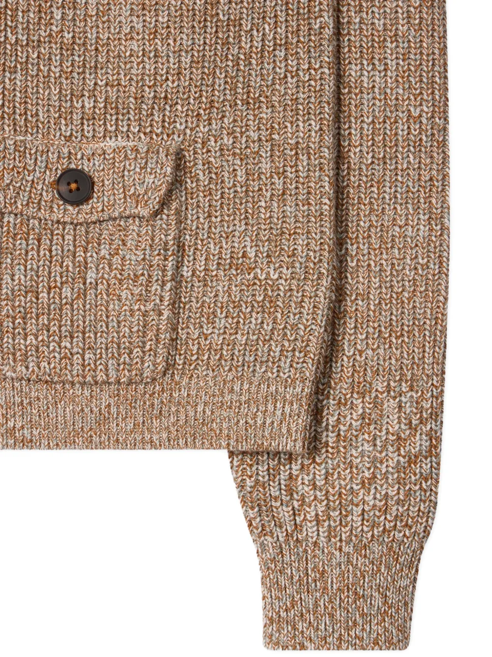  Ps Paul Smith Ribbed Cardigan - Neutrals 