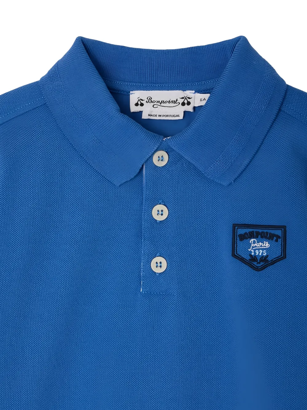 Bonpoint logo-patch Polo Shirt | Blue | FARFETCH