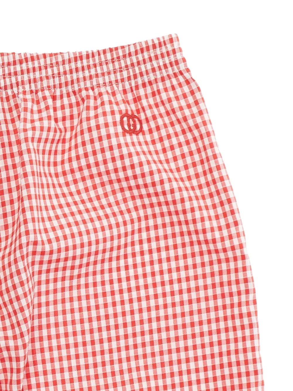  Gucci Kids Bermudas A Cuadros Gingham - Rojo 