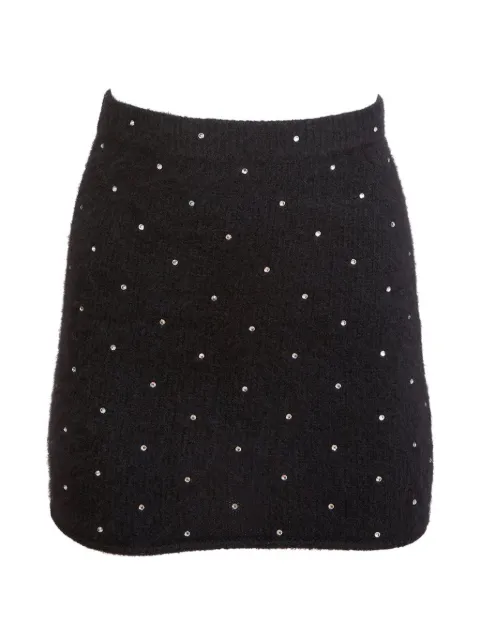 Fleur Du Mal — rhinestone knitted mini skirt