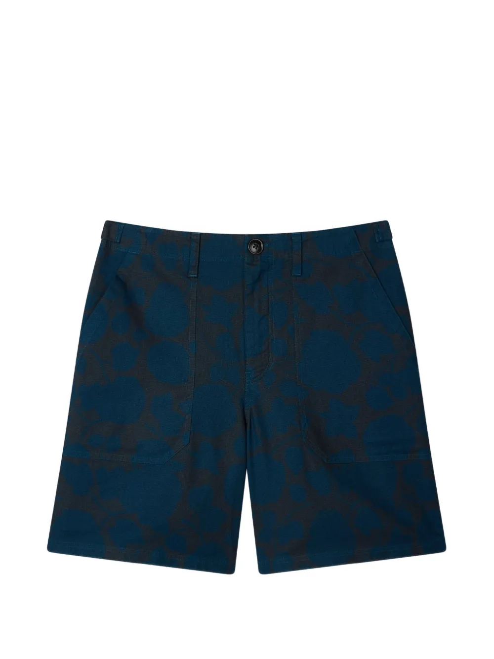 PS Paul Smith Perforated Floral cotton shorts - Blu