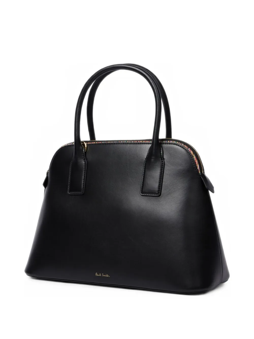 Paul Smith Signature Stripe leren shopper Zwart