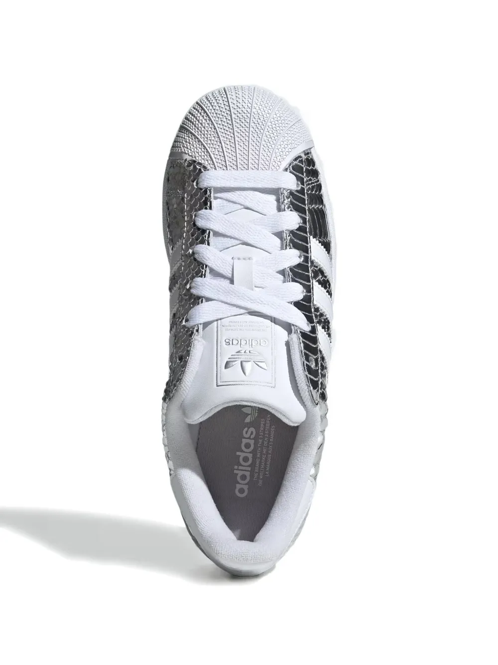 adidas Superstar II leren sneakers Zilver