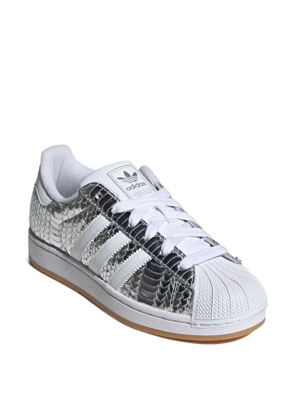 adidas Superstar II leren sneakers Zilver