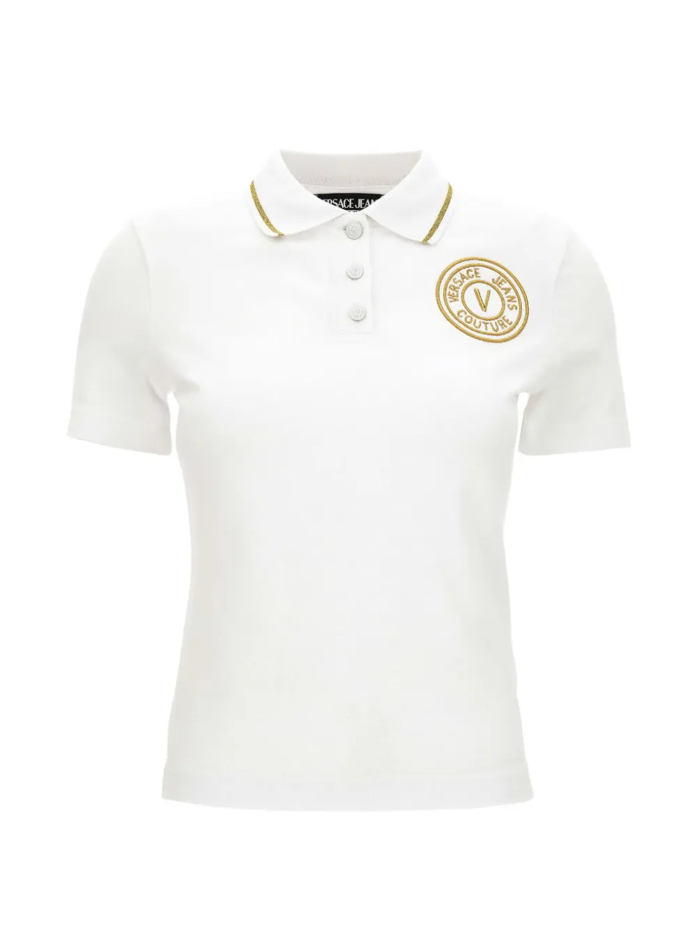Versace Jeans Couture Polo con ricamo - Bianco