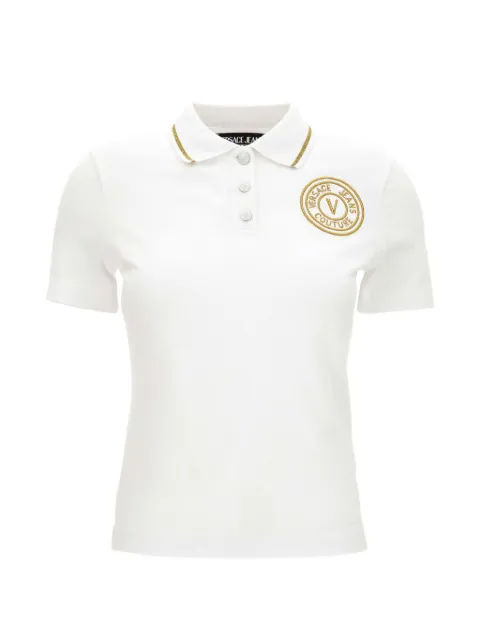 Versace Jeans Couture embroidered polo T-shirt