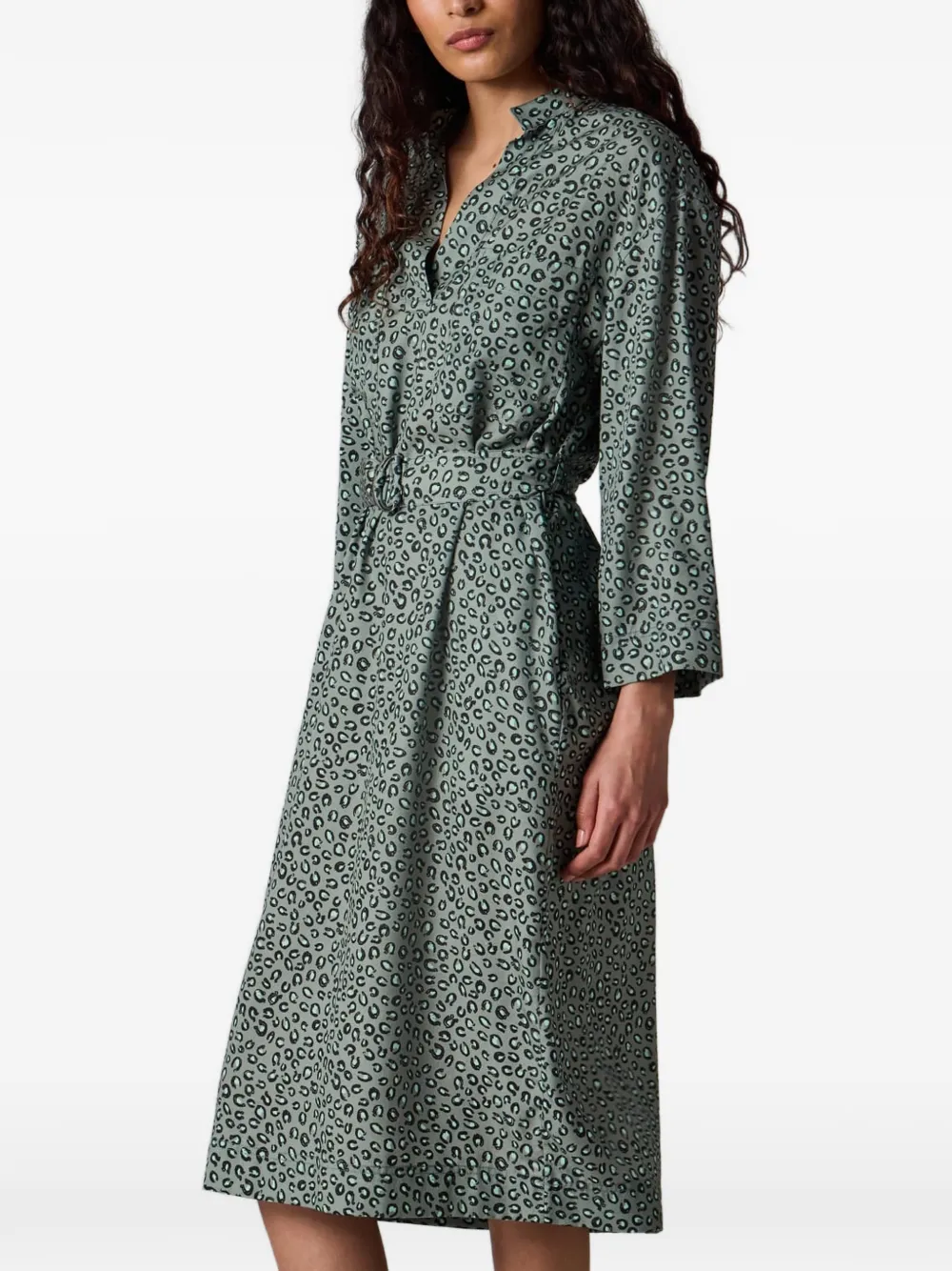 PS Paul Smith Jurk met dierenprint en ceintuur Blauw