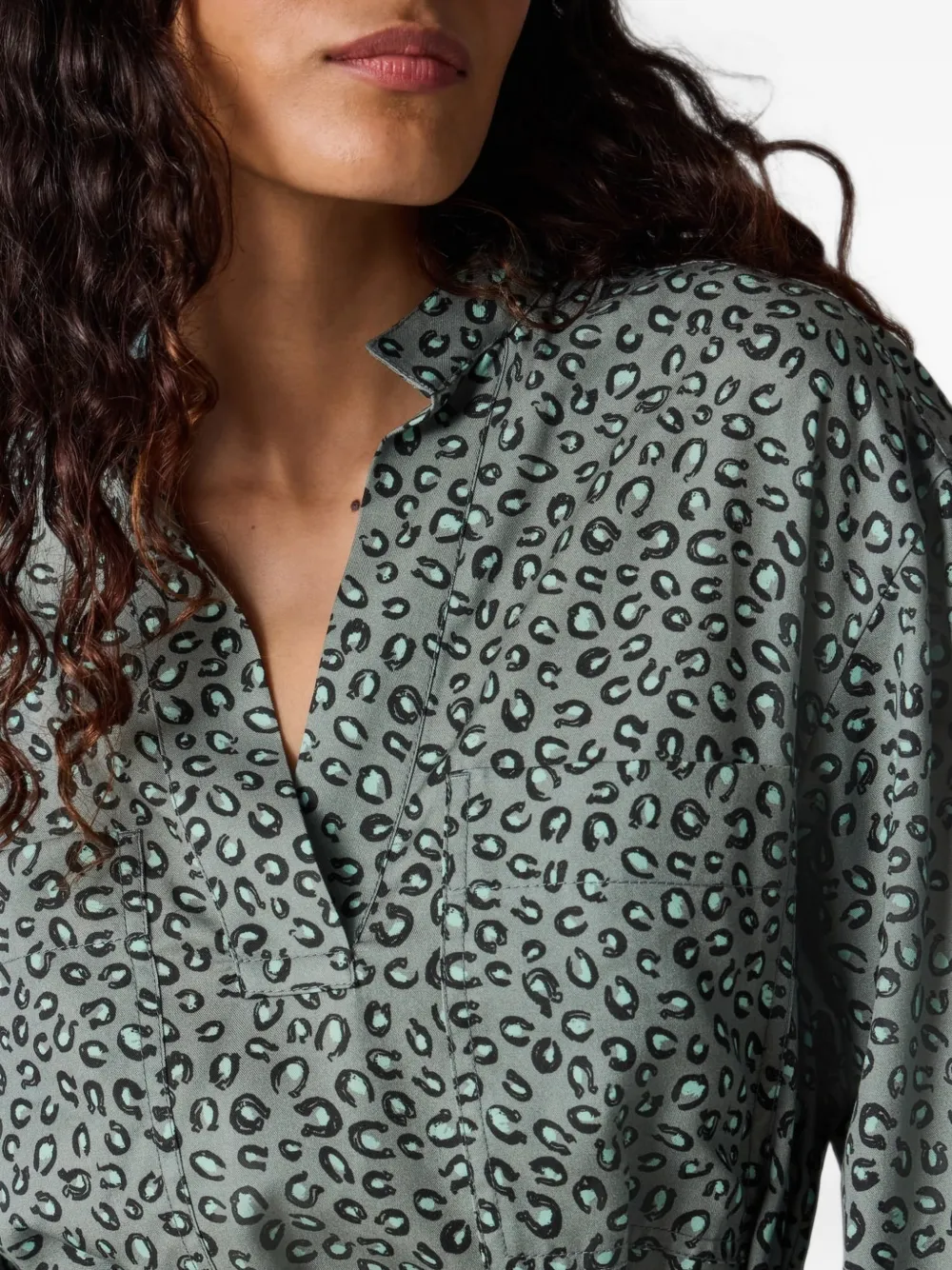 PS Paul Smith Jurk met dierenprint en ceintuur Blauw