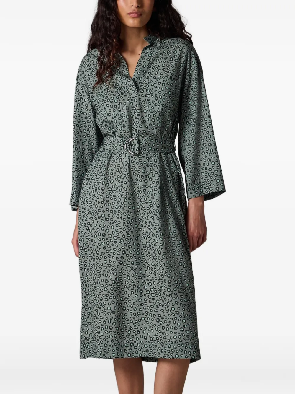 PS Paul Smith Jurk met dierenprint en ceintuur Blauw
