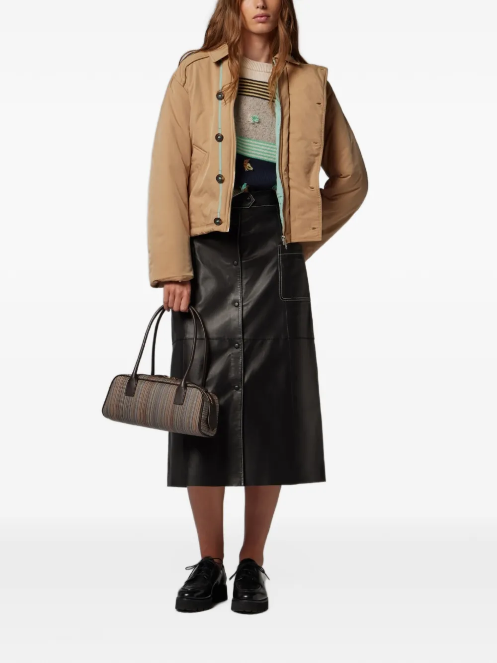 PS Paul Smith Gewatteerd jack met knopen Beige