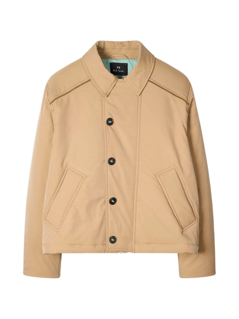 PS Paul Smith Gewatteerd jack met knopen Beige