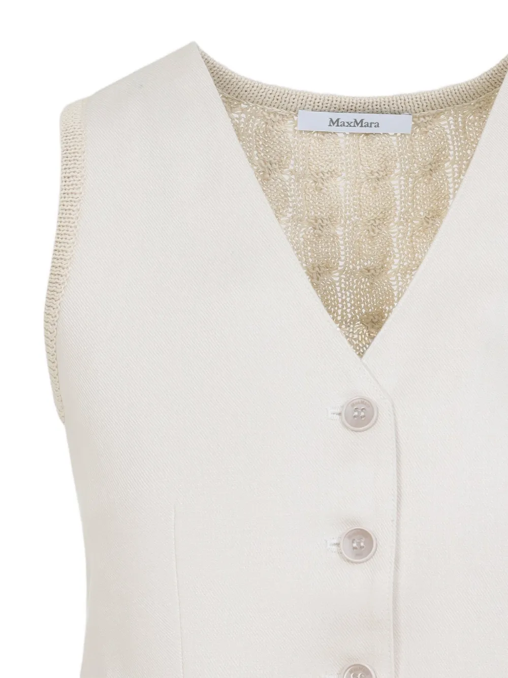  Max Mara Knit-panel Waistcoat - Neutrals 