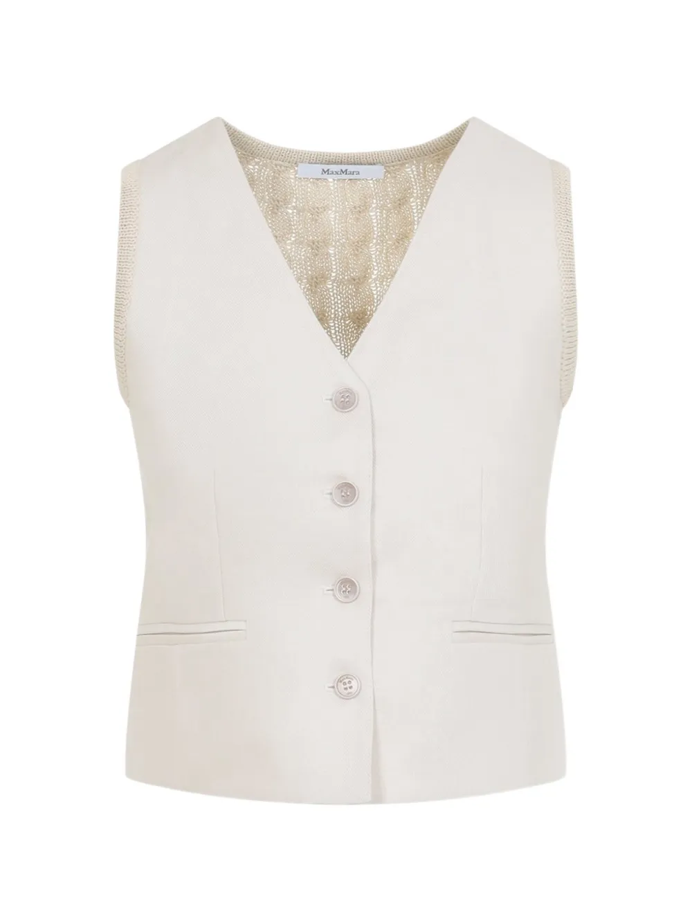 Max Mara V-neck button gilets - Neutrals