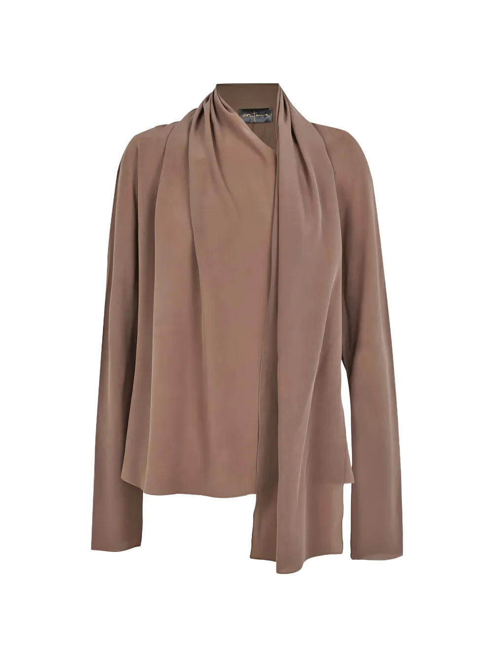 Cortana drape collar long-sleeve jacket - Toni neutri