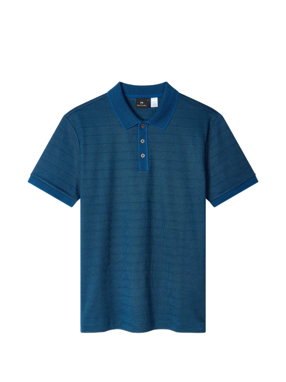 PS Paul Smith ribbed polo shirt - Blu