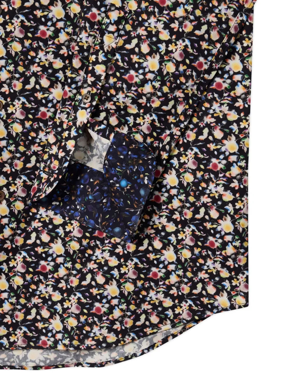 PS Paul Smith Overhemd met bloemenprint Zwart