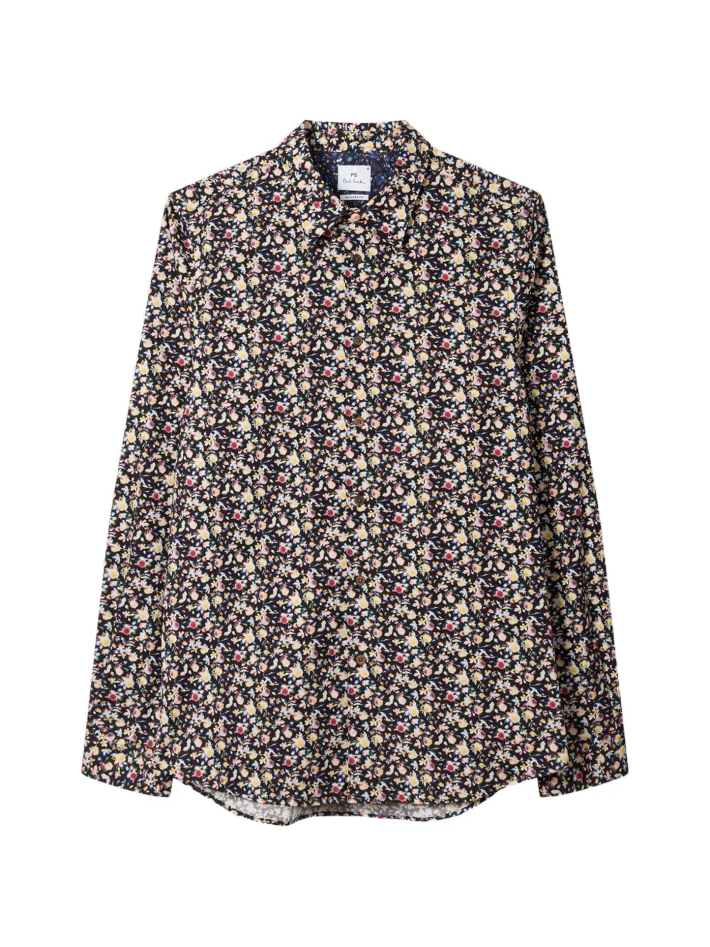PS Paul Smith Overhemd met bloemenprint Zwart