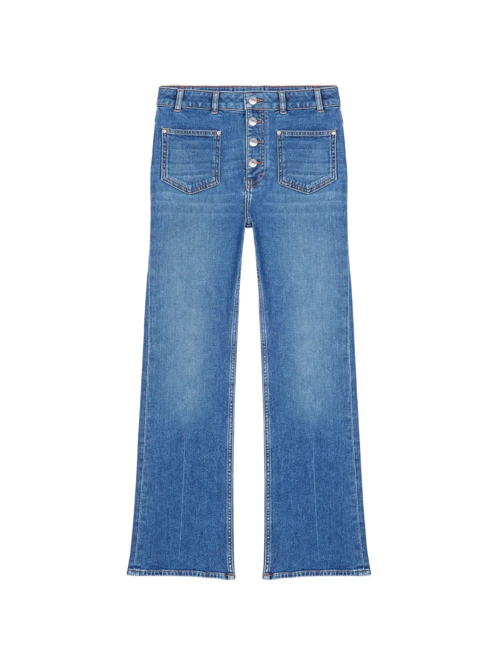Maje buttoned-down pocket jeans - Blu