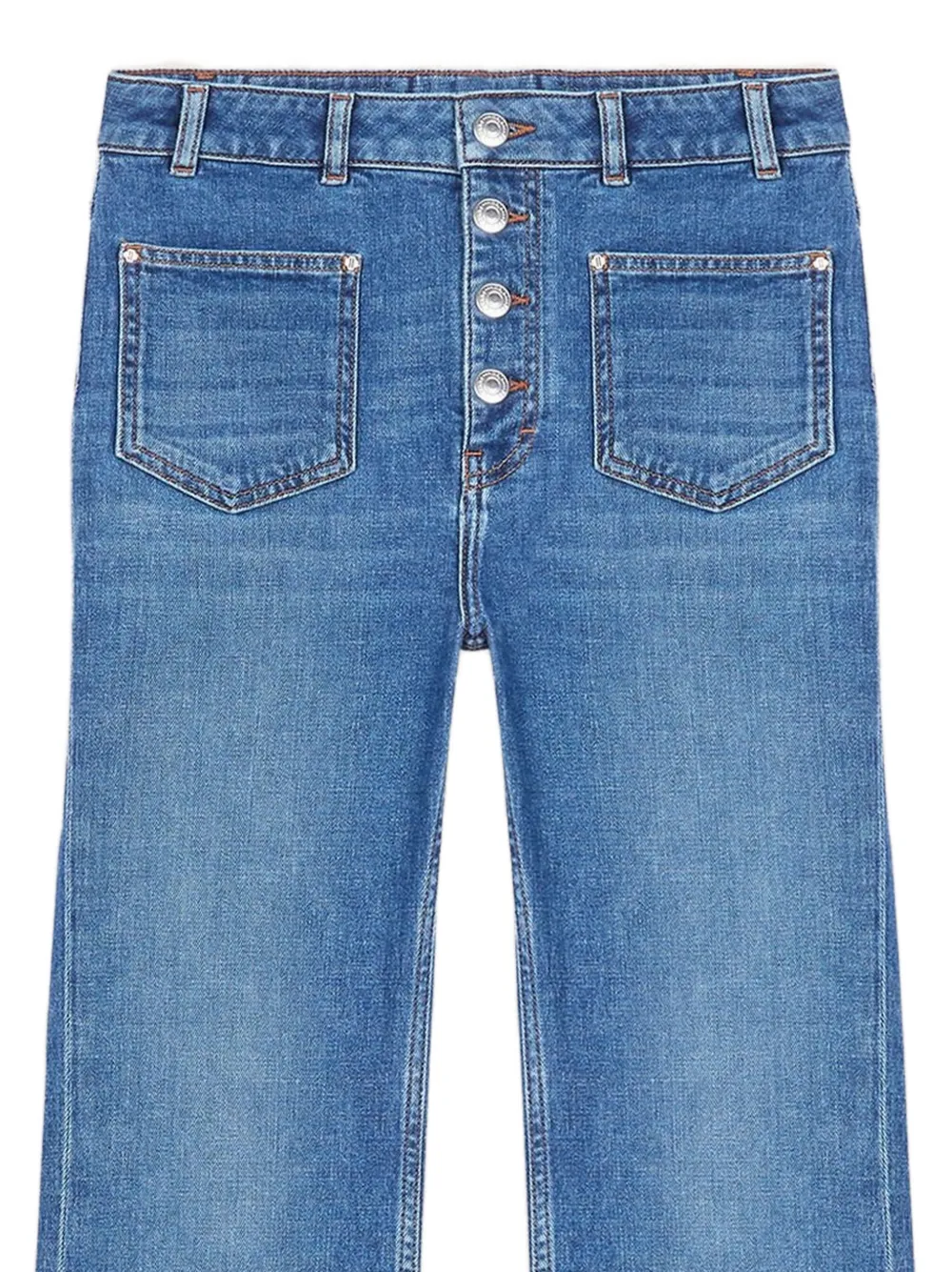Maje Button-down jeans Blauw