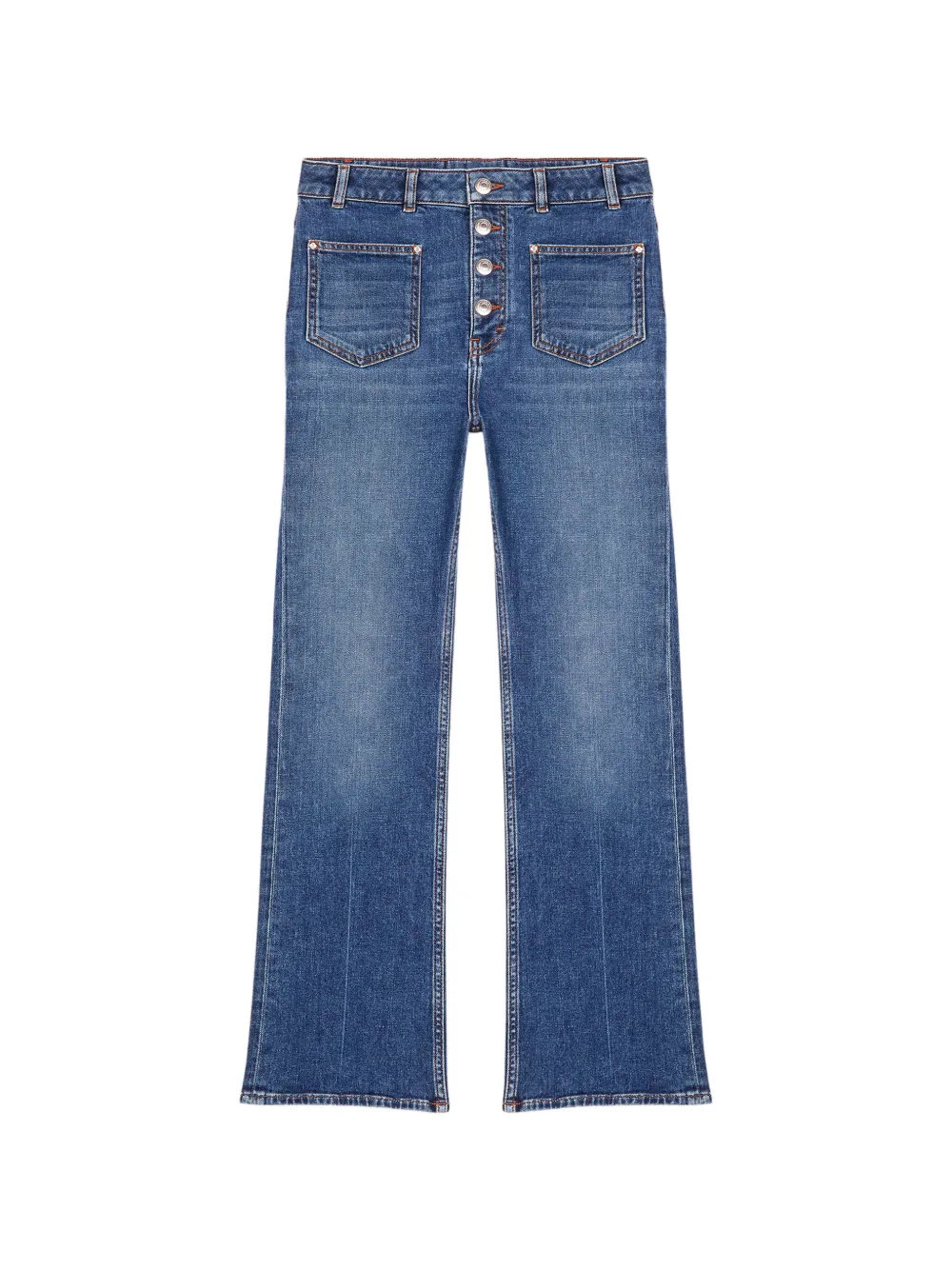 Maje buttoned-down pocket jeans - Blu