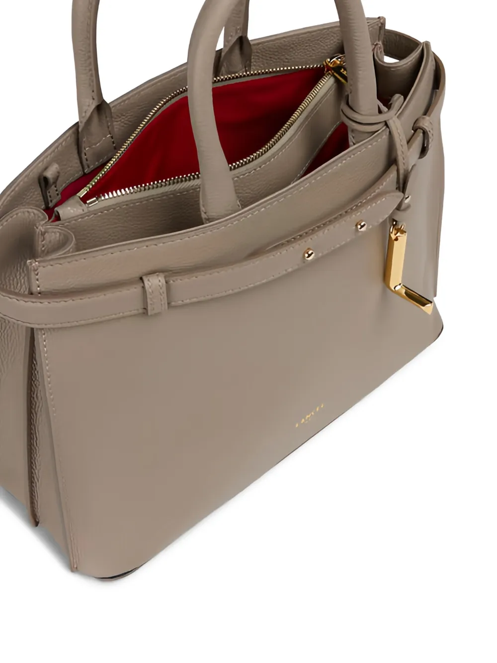  Lancel Faubourg Top-handle Leather Tote Bag - Neutrals 