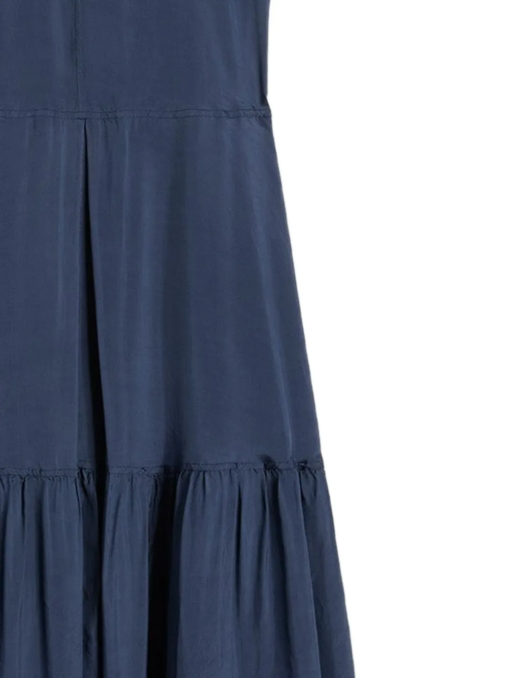  Aspesi Tiered Sleeveless Midi Dress - Blue 