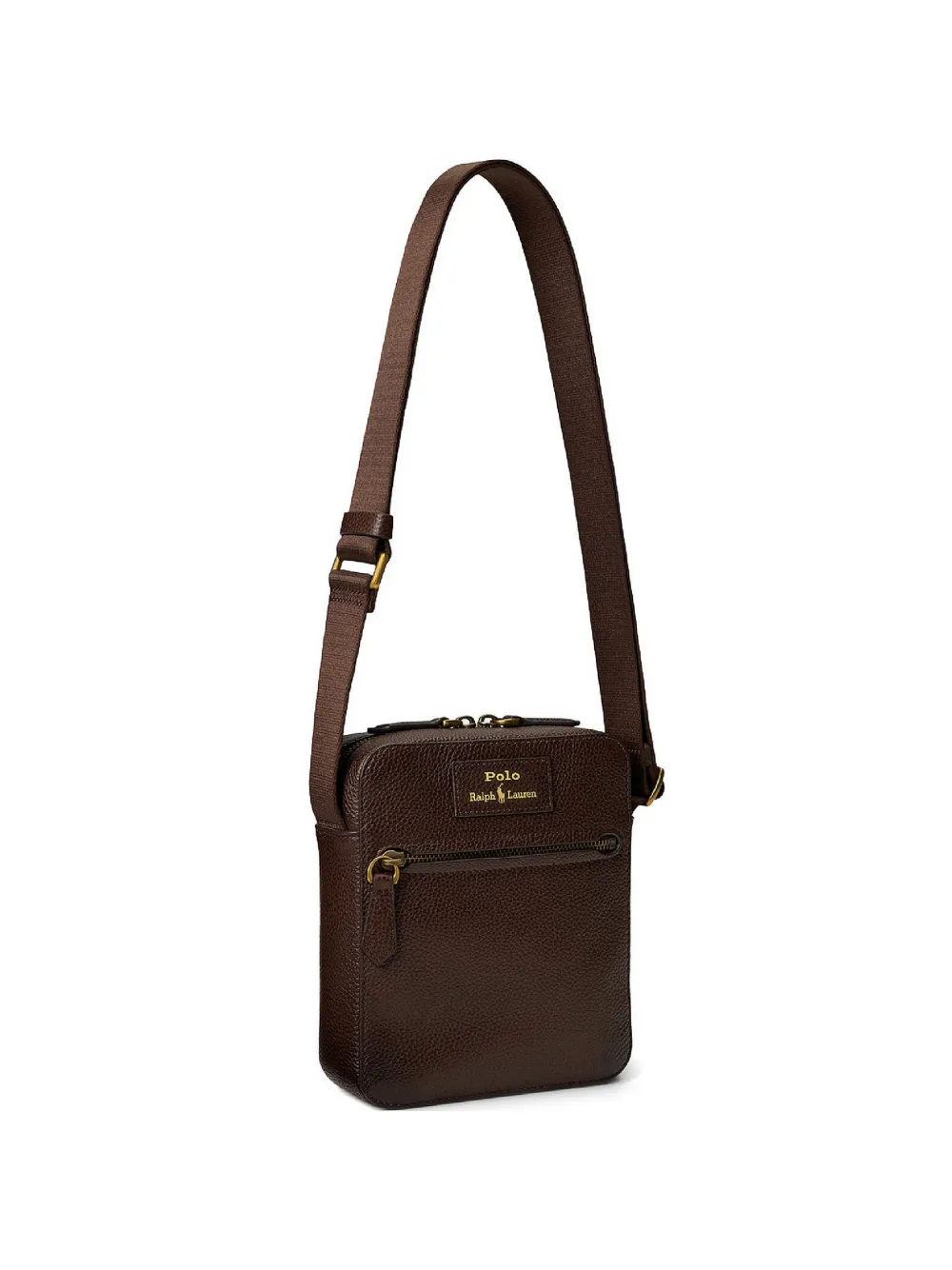 Polo Ralph Lauren Leren messengertas Bruin