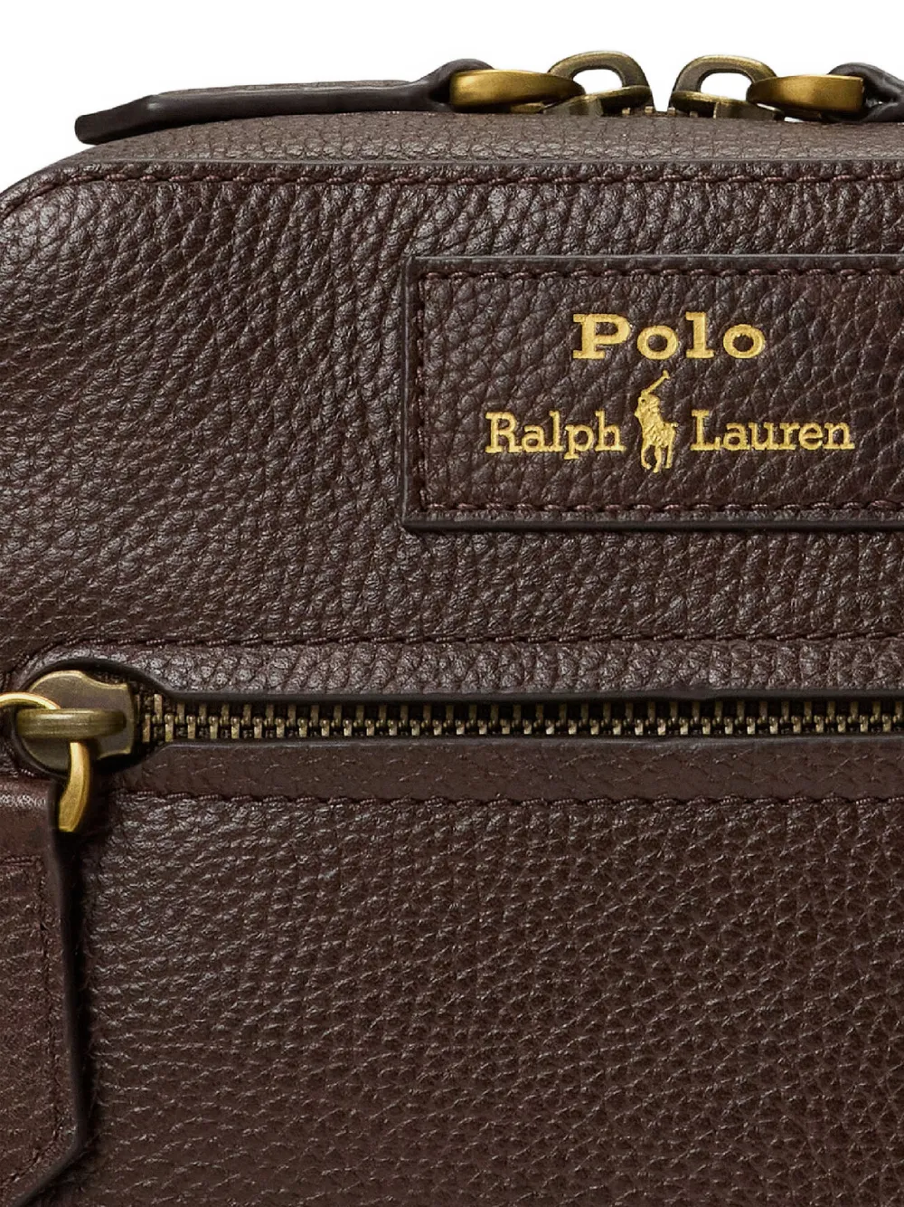 Polo Ralph Lauren Leren messengertas Bruin