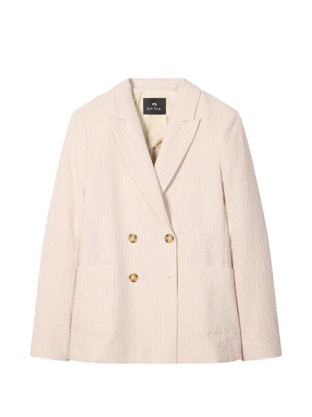 PS Paul Smith striped double-breasted blazer - Weiß