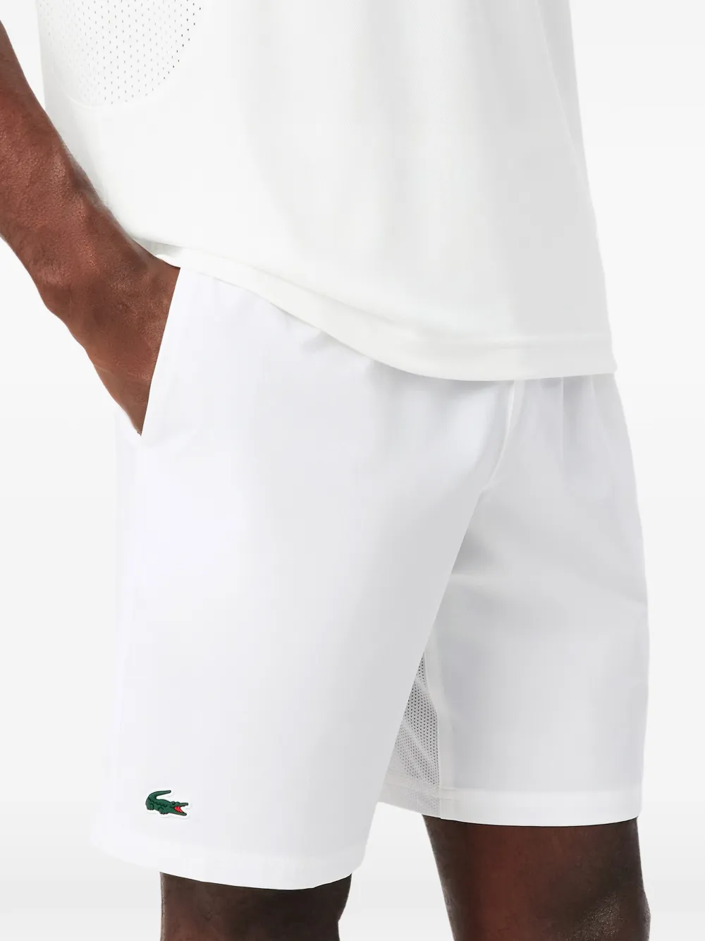 Lacoste x Novak Djokovic shorts met logo Wit