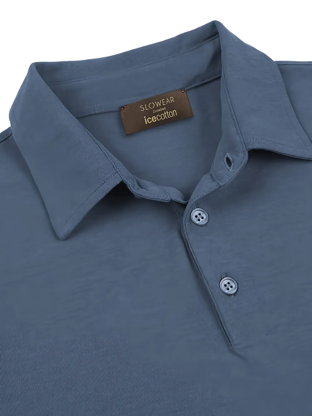  Zanone Polo Con Botones - Azul 